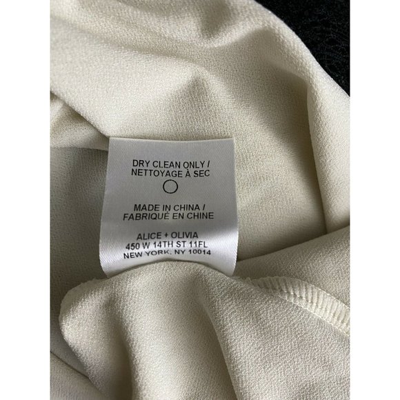 Alice + Olivia Dress Size 2 Silk Lace Sleeveless Floral Black Slip Mini Women's - Picture 4 of 6